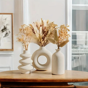 Bohemian Ceramic Vase Set of 3 - thumbnail 2