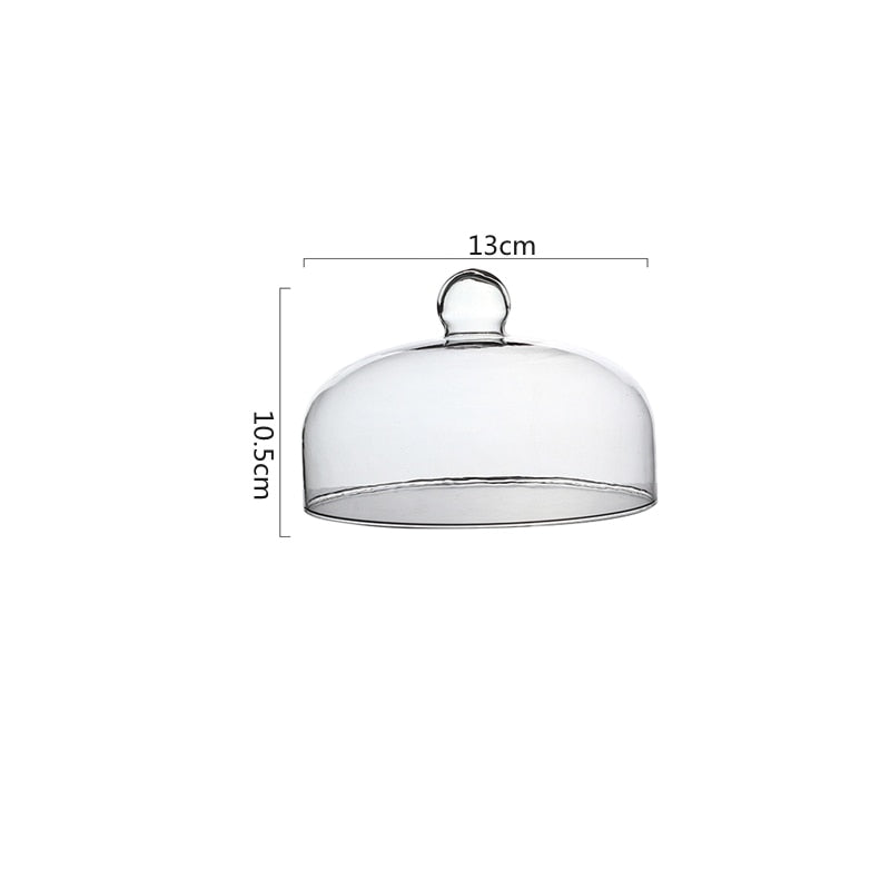 Simple Wooden Cake Stands Glass Cover Bread Pastry Dessert Plate Home Kitchen Cake Tools Fruit Display Plate Snack Dessert Trays