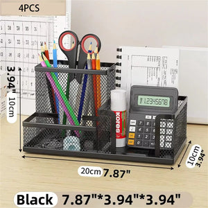 Black Mesh Desk Organizer with 3 Compartments - thumbnail 8