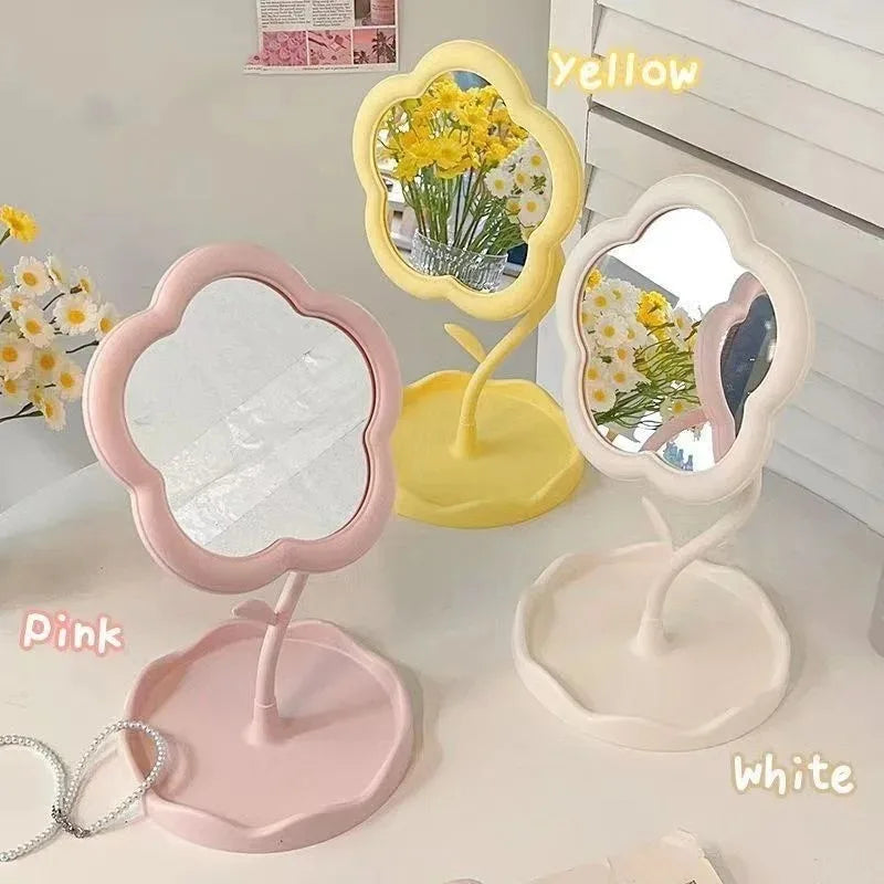 Flower-Shaped Tabletop Mirror - image 1