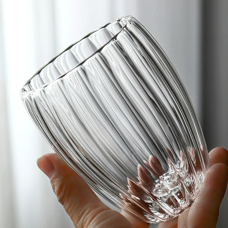 Striped Double-Wall Glass Coffee Cup - image 4