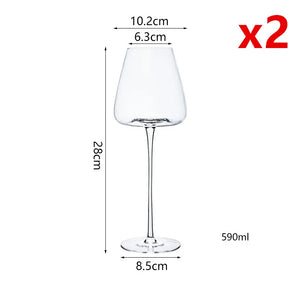 Crystal Burgundy Wine Glasses – Set of 2 - thumbnail 9