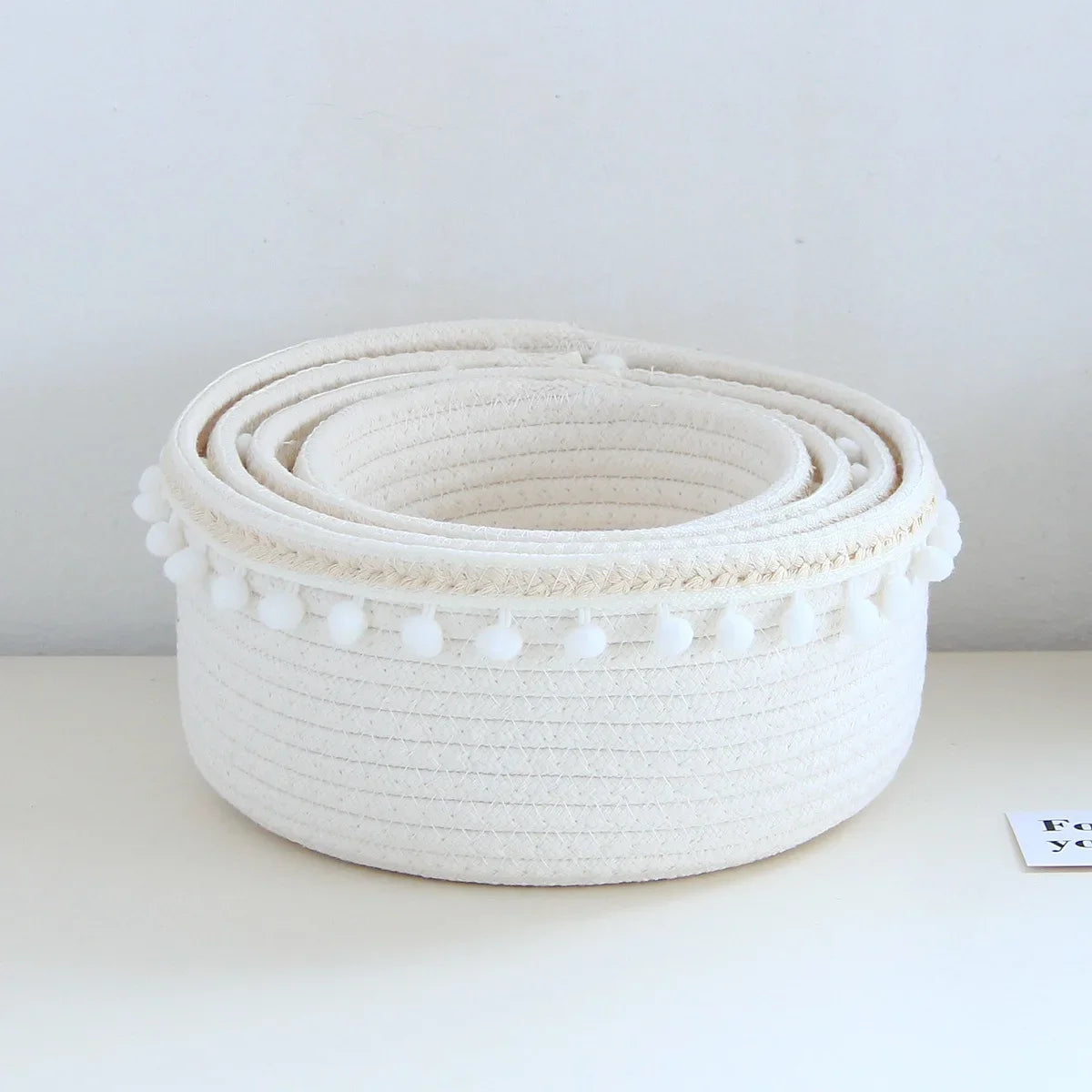 Cotton Rope Tassel Storage Basket - image 3