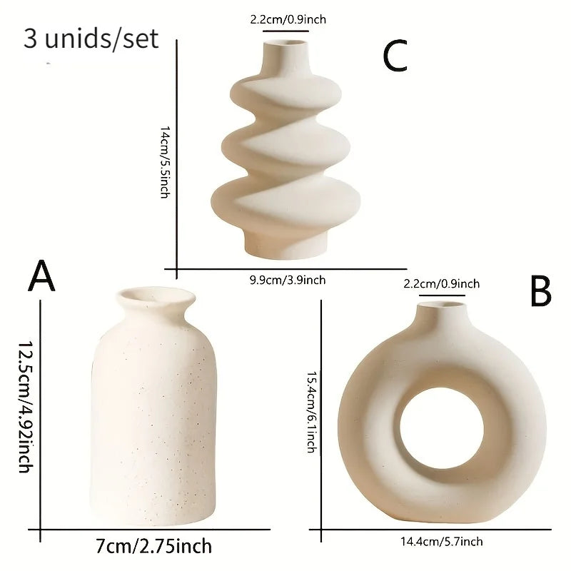 Bohemian Ceramic Vase Set of 3 - image 7