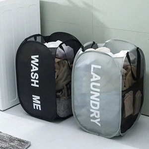 Collapsible Mesh Laundry Hamper - thumbnail 1