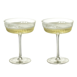 2PCS Elysia Champagne Cups, Goblet Cocktail Glasses Martini Glass