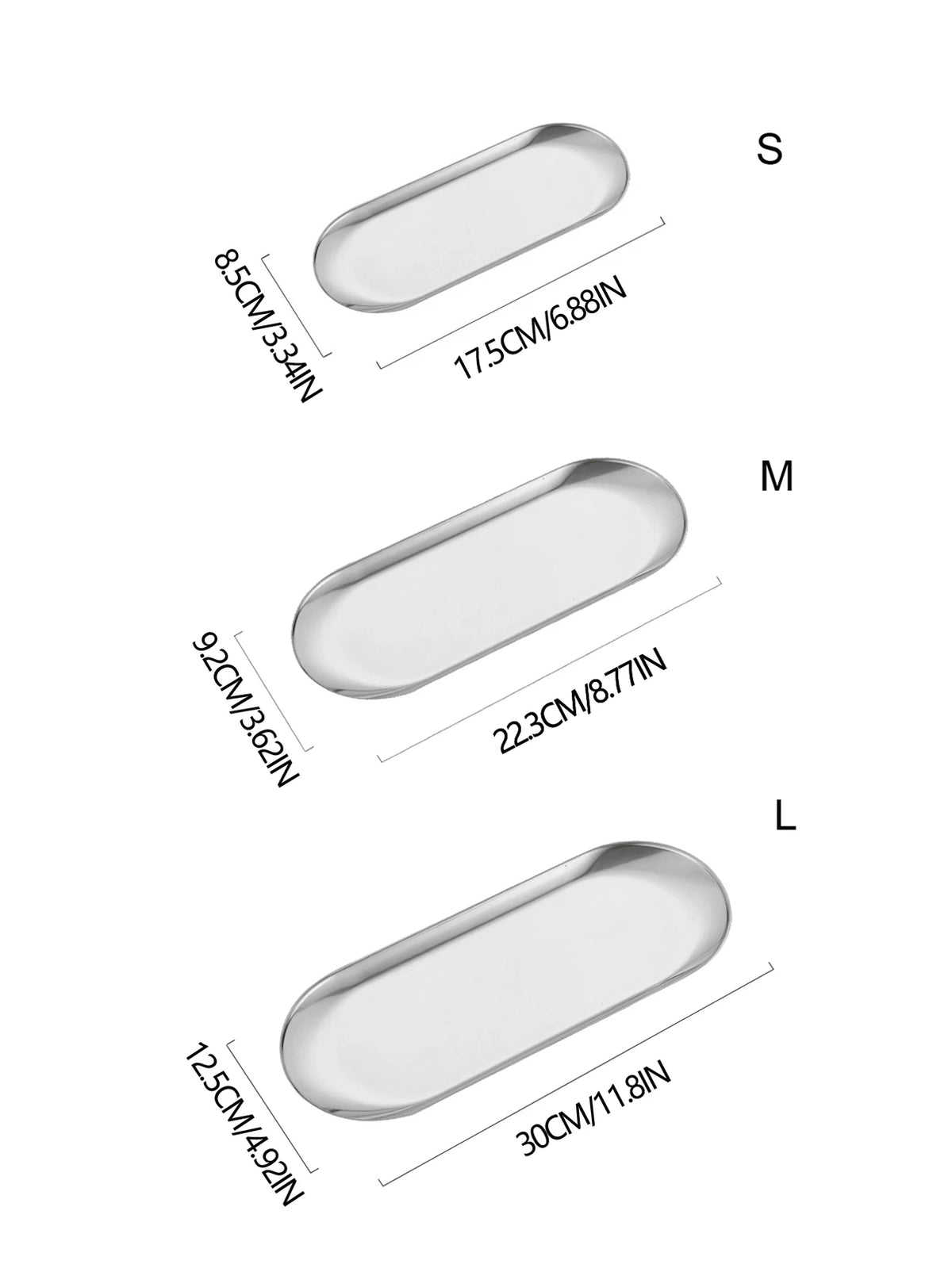Stainless Steel Oval Serving Tray - image 10