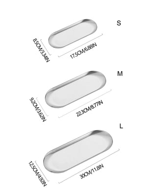 Stainless Steel Oval Serving Tray - thumbnail 10