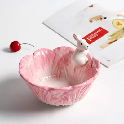 Hand-Painted Ceramic Bunny Bowl - image 2