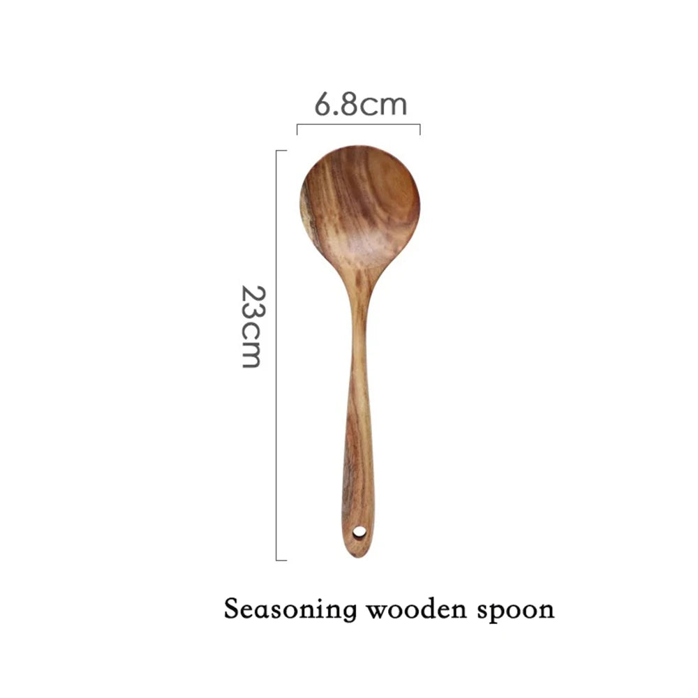 7-Piece Teak Wood Kitchen Utensil Set - image 8