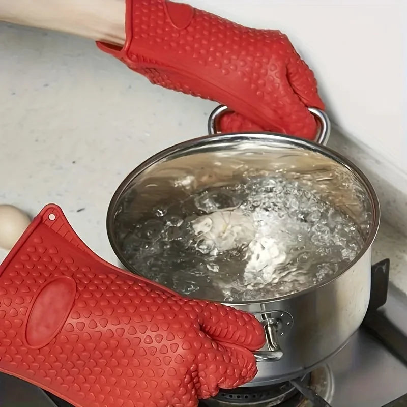 Non-Slip Silicone Oven Mitts – 1 Pair - image 3