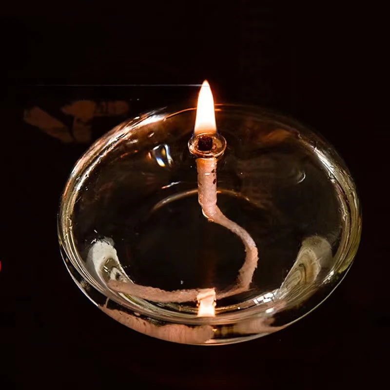 Low Glass Oil Lamp - image 3