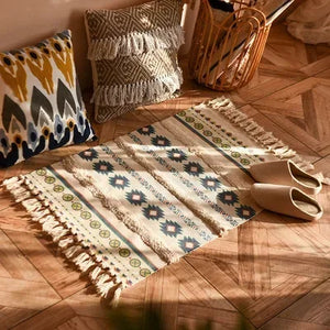 Bohemian Hand-Woven Tassel Rug - thumbnail 25