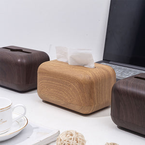 Japanese Tissue Box Napkin Storage Holder Wooden Cover ABS