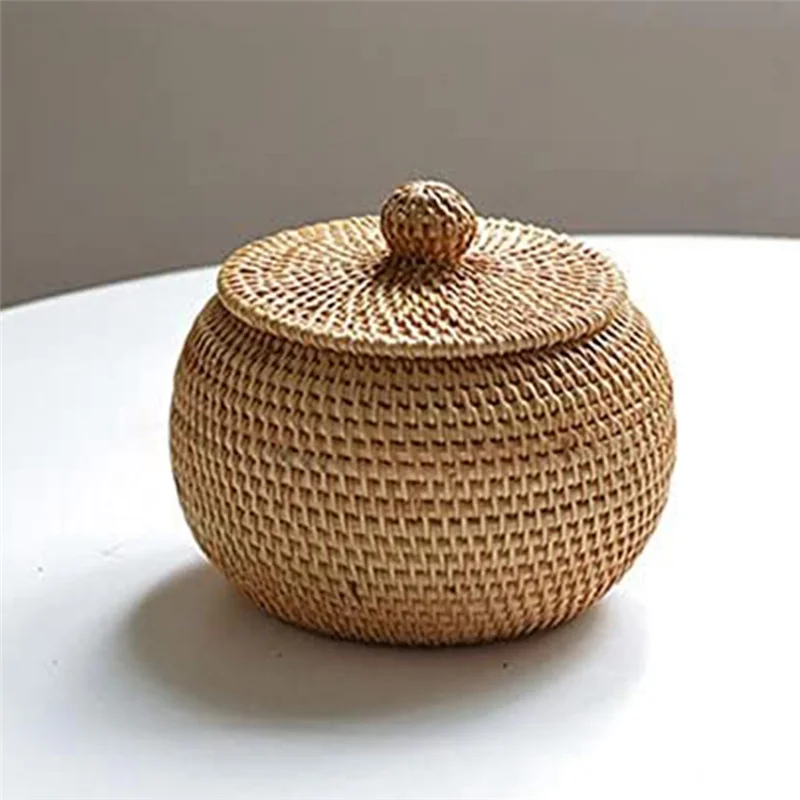 Hand-Woven Rattan Storage Box - image 3
