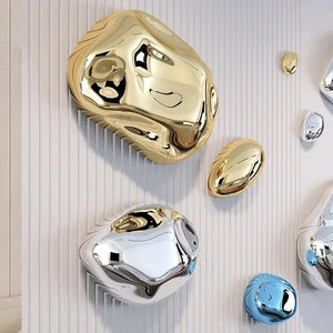Gilded Stone-Effect Wall Accents - thumbnail 1