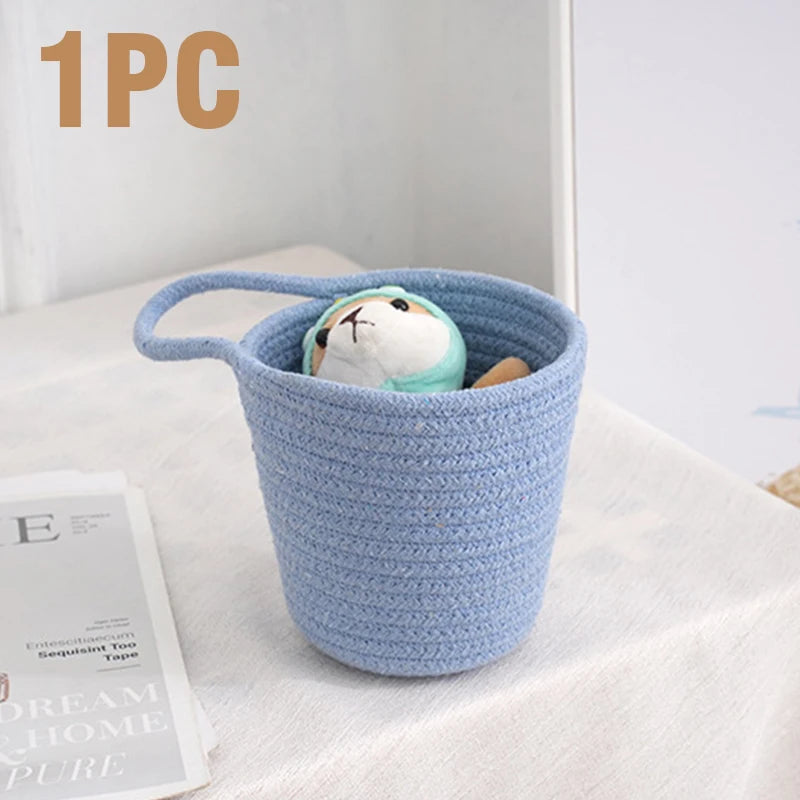 Hanging Cotton Rope Storage Basket - image 7