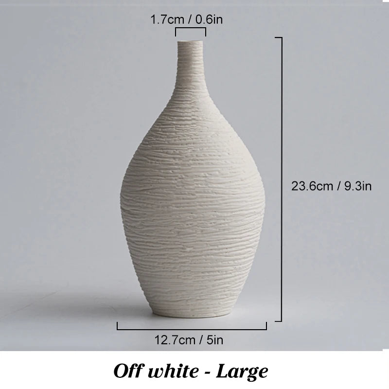 Nordic Narrow-Neck Ceramic Vase - image 7