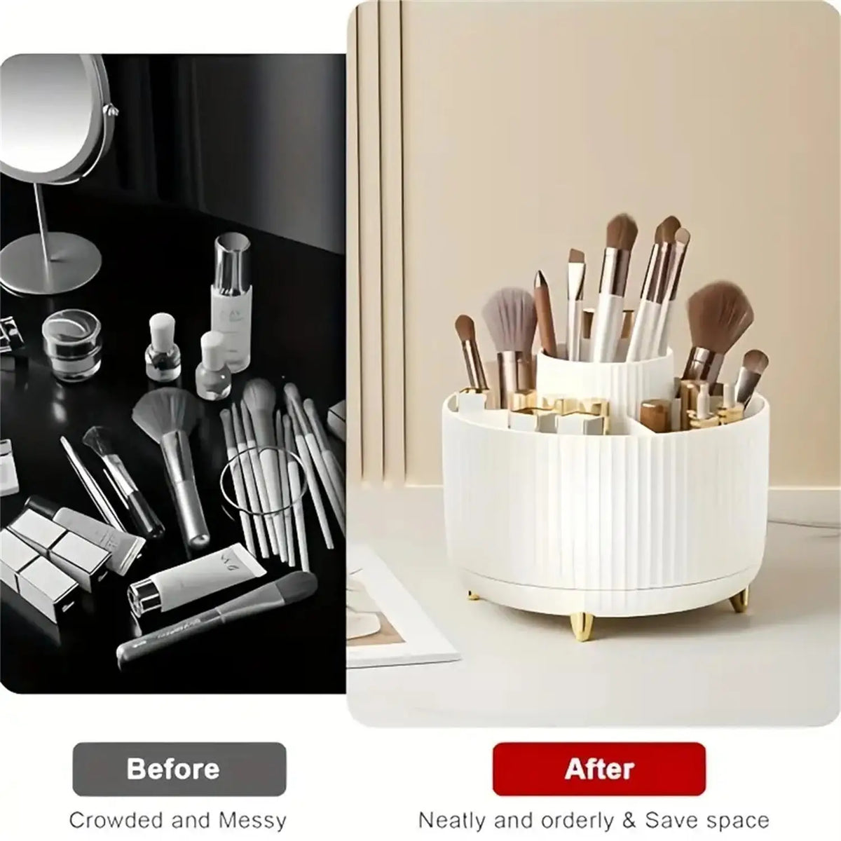 360° Rotating Makeup Organizer - image 6
