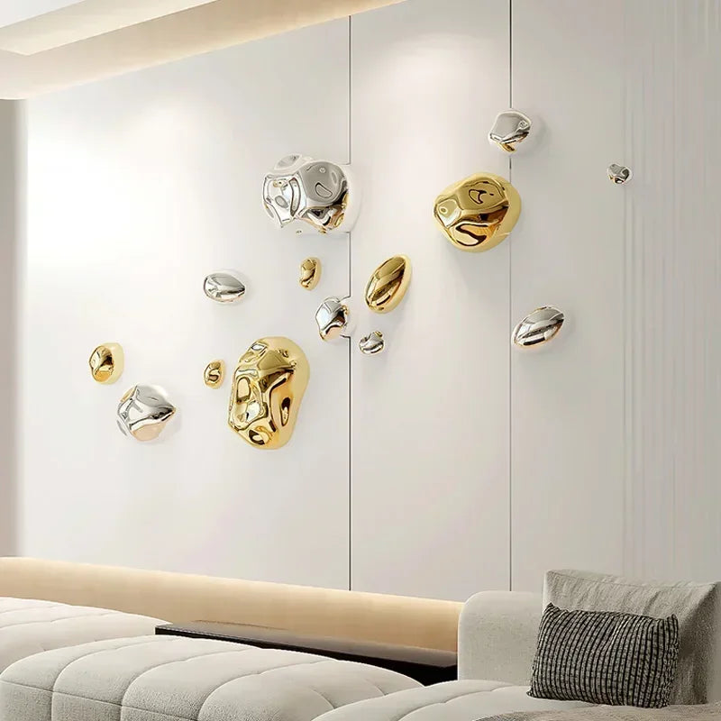 Gilded Stone-Effect Wall Accents - image 3