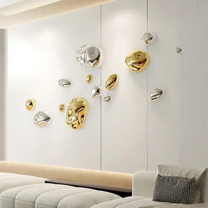 Gilded Stone-Effect Wall Accents - thumbnail 3