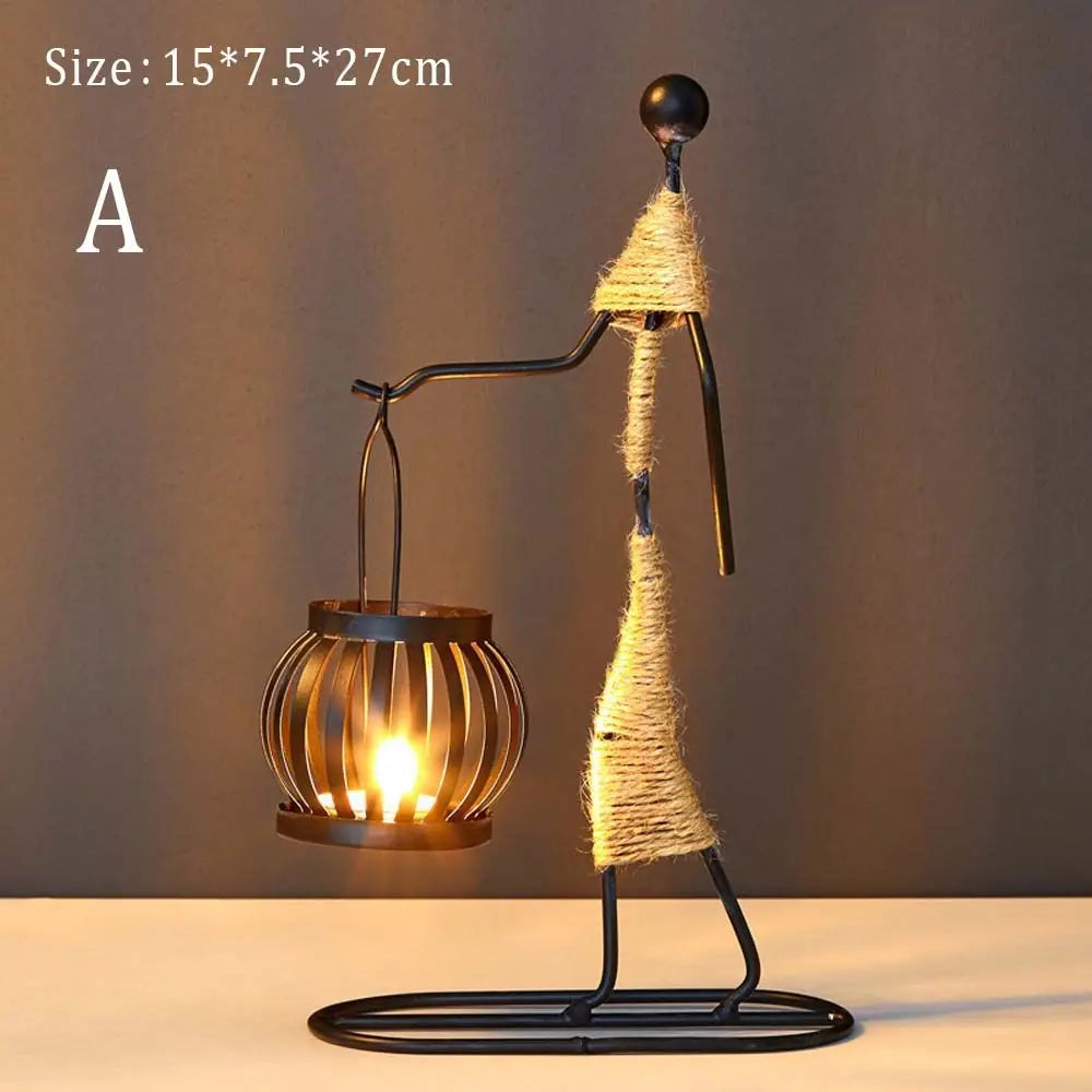 Sculptural Metal Candlestick - image 9
