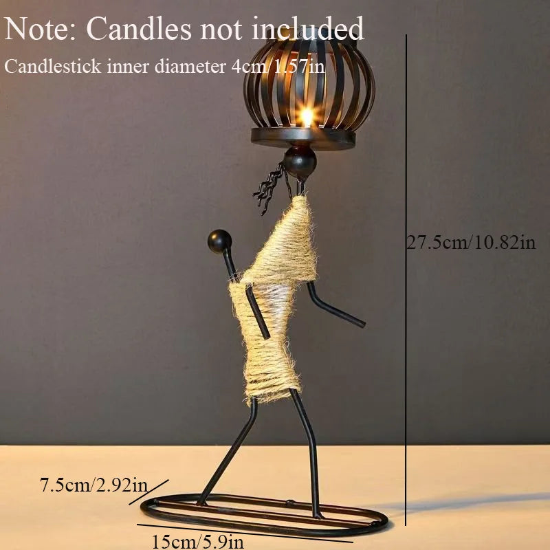 Abstract Figure Metal Candlestick - image 12