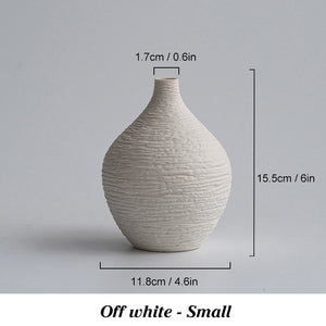 Creative Ceramic Vase Narrow Mouth Nordic Home Decoration Ceramic Crafts Bedroom Desktop Flowerpot Decoration