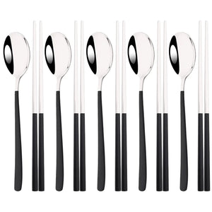 Korean-Style Stainless Steel Chopstick & Spoon Set - thumbnail 11