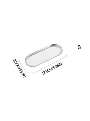 Stainless Steel Oval Serving Tray - thumbnail 12