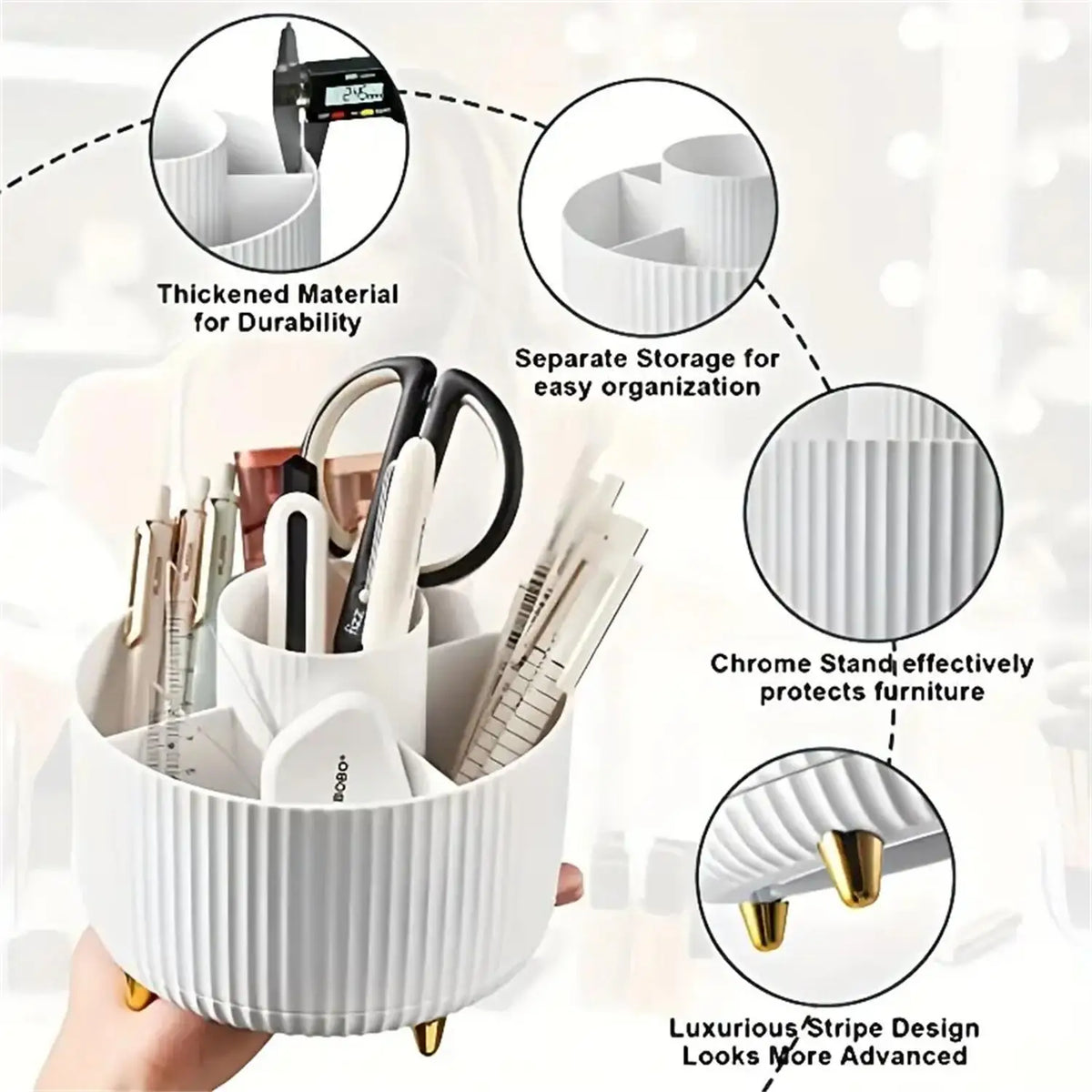 360° Rotating Makeup Organizer - image 4