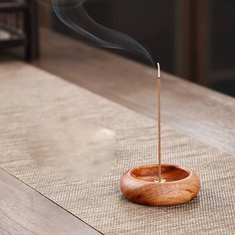 Round Wooden Incense Stick Holder - image 5