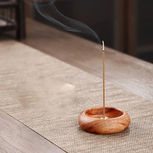 Round Wooden Incense Stick Holder - thumbnail 5