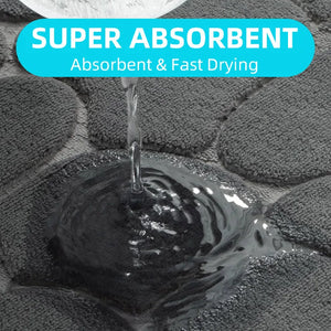 Pebble Embossed Absorbent Bath Mat - thumbnail 3