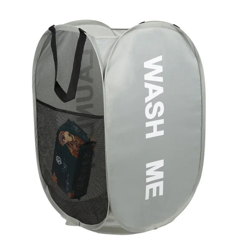 Collapsible Mesh Laundry Hamper - image 8