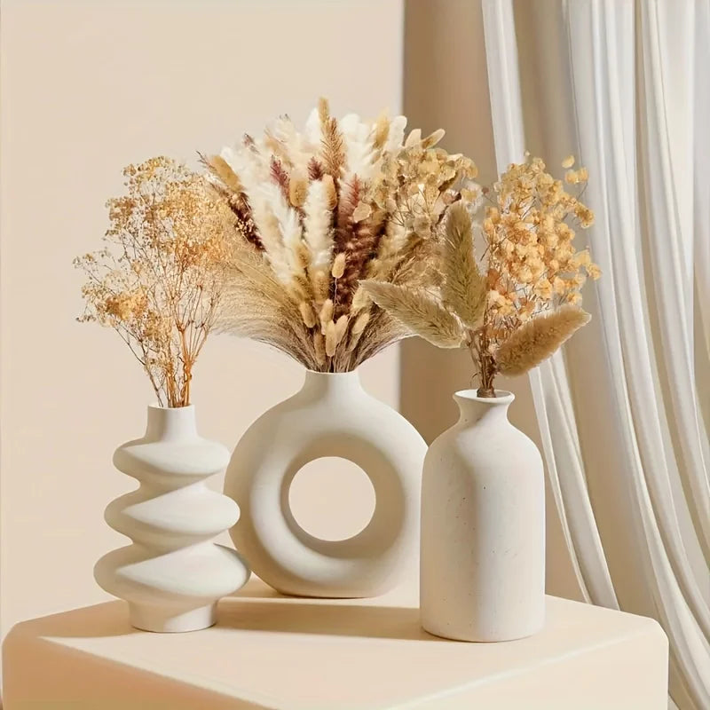 Bohemian Ceramic Vase Set of 3 - image 1