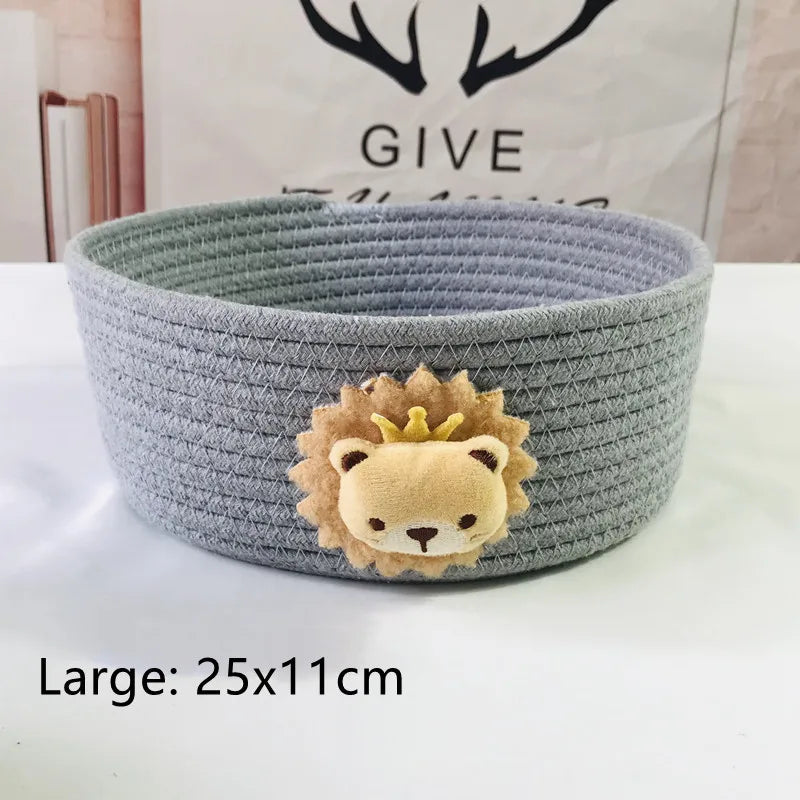 Animal Cotton Rope Storage Basket - image 15