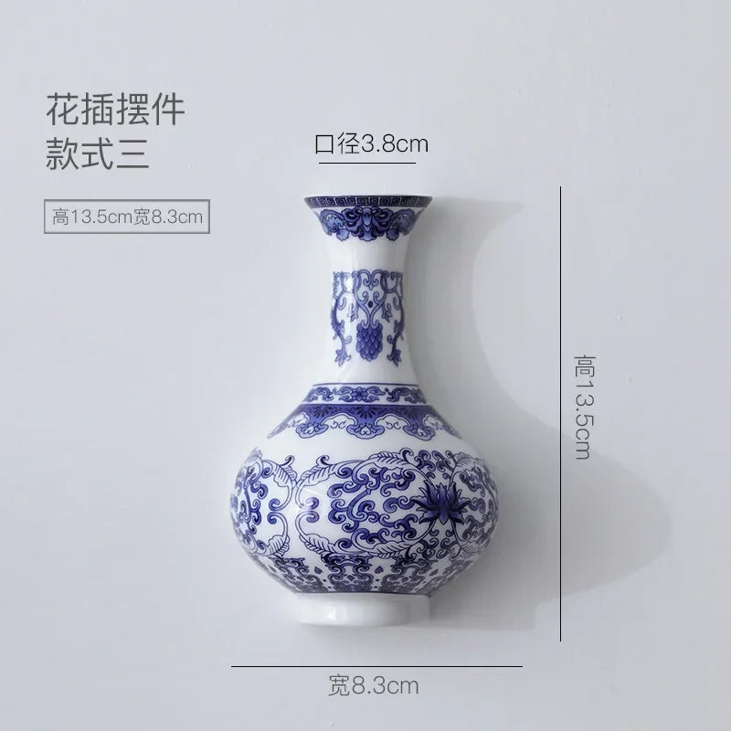 Blue & White Porcelain Wall Vase - image 4