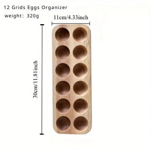 Acacia Wood Egg Tray - thumbnail 4