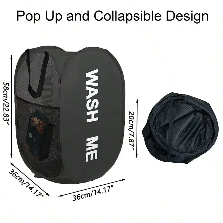 Collapsible Mesh Laundry Hamper - image 3