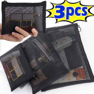 Mesh Zipper Toiletry Pouch - thumbnail 1