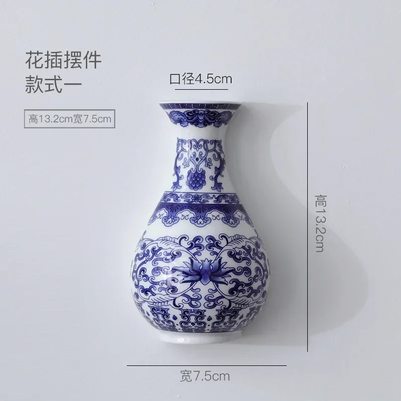 Blue & White Porcelain Wall Vase - image 6