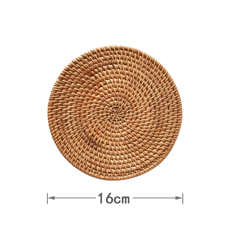 Hand-Woven Rattan Coaster & Trivet - image 10