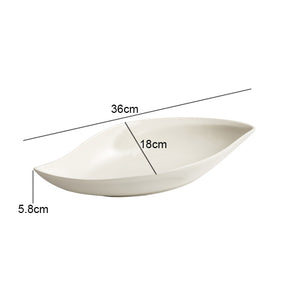 Irregular Shape Ceramic Dinner Plate Cooking Dish Vegetable Plates Creative Restaurant Solid Color Tableware Snack Desserts Tray