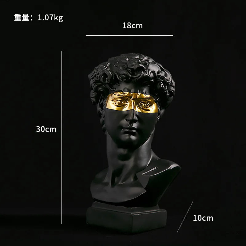 Classical David Bust Sculpture - image 12
