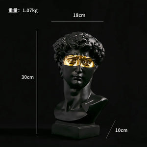 Classical David Bust Sculpture - thumbnail 12