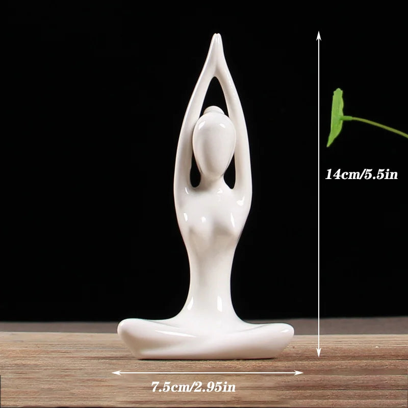 Abstract Ceramic Yoga Pose Figurine - image 14