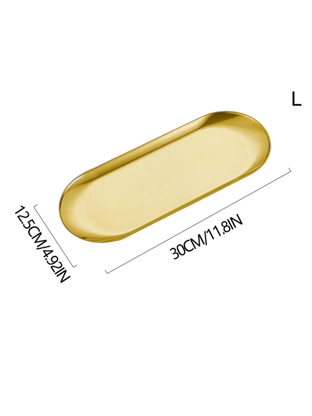 Stainless Steel Oval Serving Tray - image 11