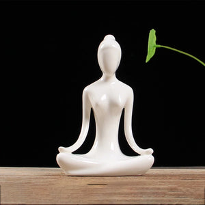 Abstract Ceramic Yoga Pose Figurine - thumbnail 5