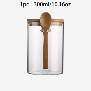 Glass Jar with Bamboo Lid and Spoon - thumbnail 8